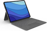 Logitech Combo Touch - Funda con teclado retroiluminado desmontable y soporte para iPad Pro 12.9 pulgadas (5ª generación), haz clic donde sea en el trackpad, tecnología Smart Connector, color gris oxford